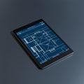 Architectural Blueprint:Sleek Tablet Display